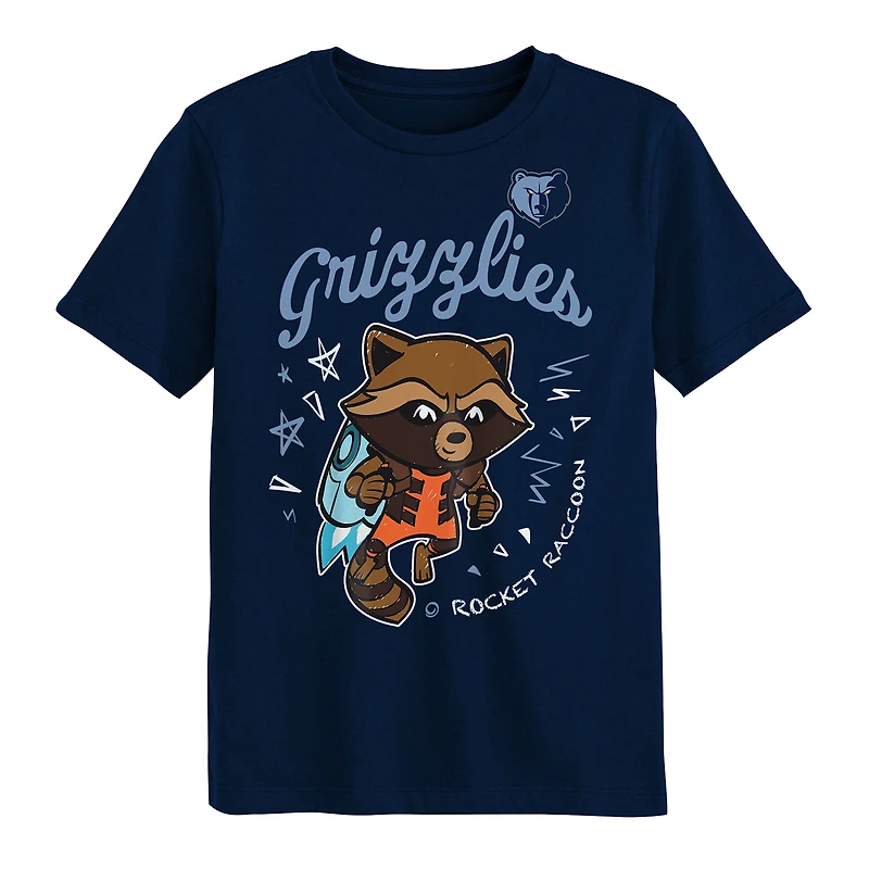 Ensemble de deux t-shirts Memphis Grizzlies pour enfants d'âge préscolaire, inspiré des Gardiens la Galaxie