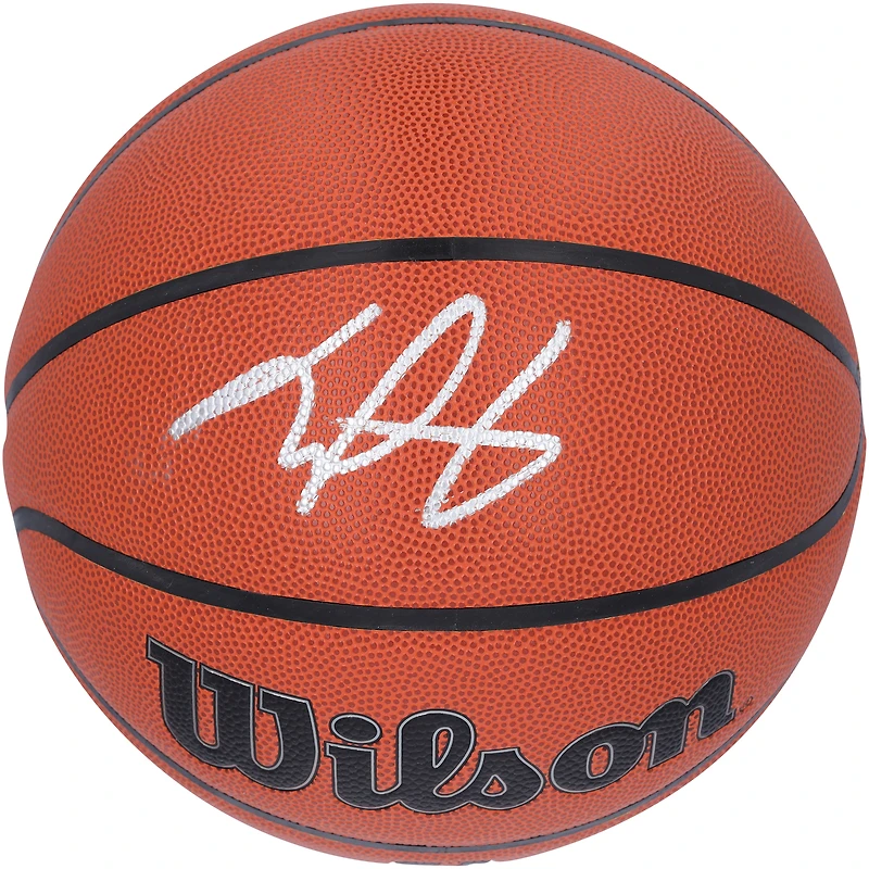 Ballon de basket-ball Wilson Authentic Series autographié par Taylor Hendricks des Memphis Grizzlies, utilisable en intérieur et en extérieur