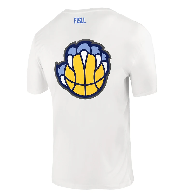 T-shirt unisexe blanc FISLL avec logo Burst des Memphis Grizzlies