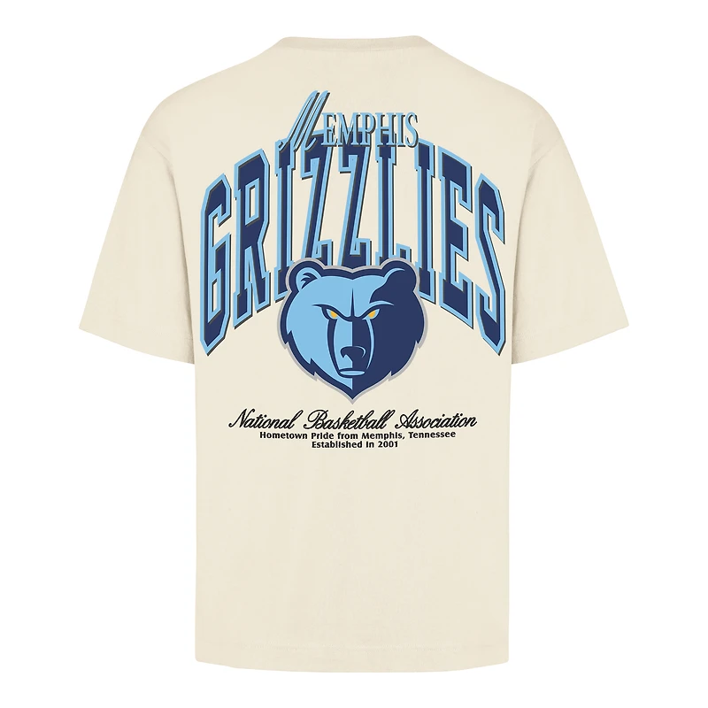 Unisex '47 Cream Memphis Grizzlies Crossover Collection Foundation Pocket T-Shirt