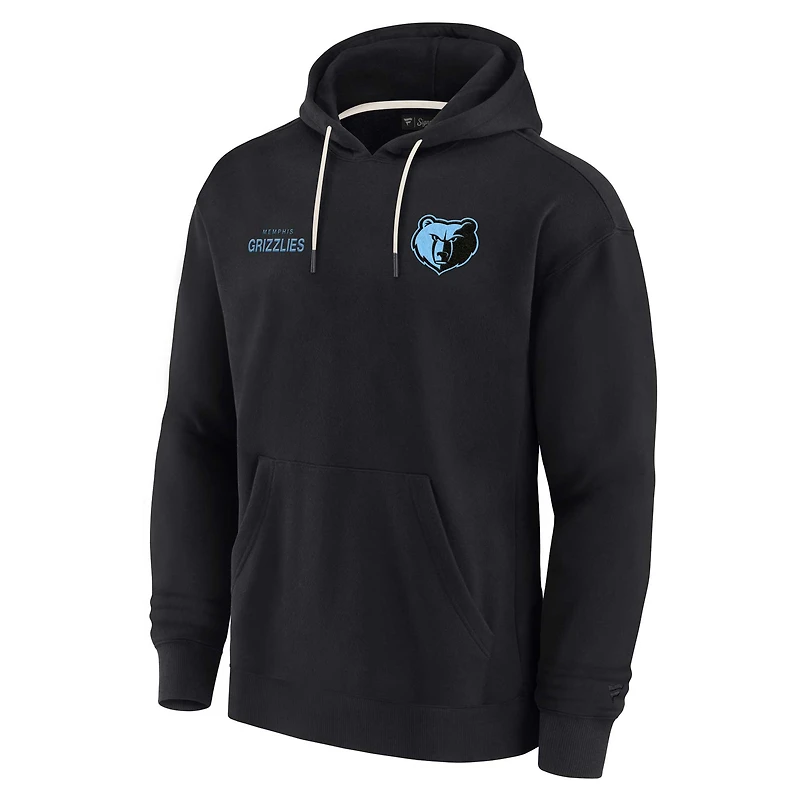 Sweat à capuche unisexe Fanatics noir Memphis Grizzlies Elements en polaire super douce