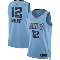 Maillot Swingman Jordan Brand Ja Morant bleu clair Memphis Grizzlies, édition Statement, unisexe