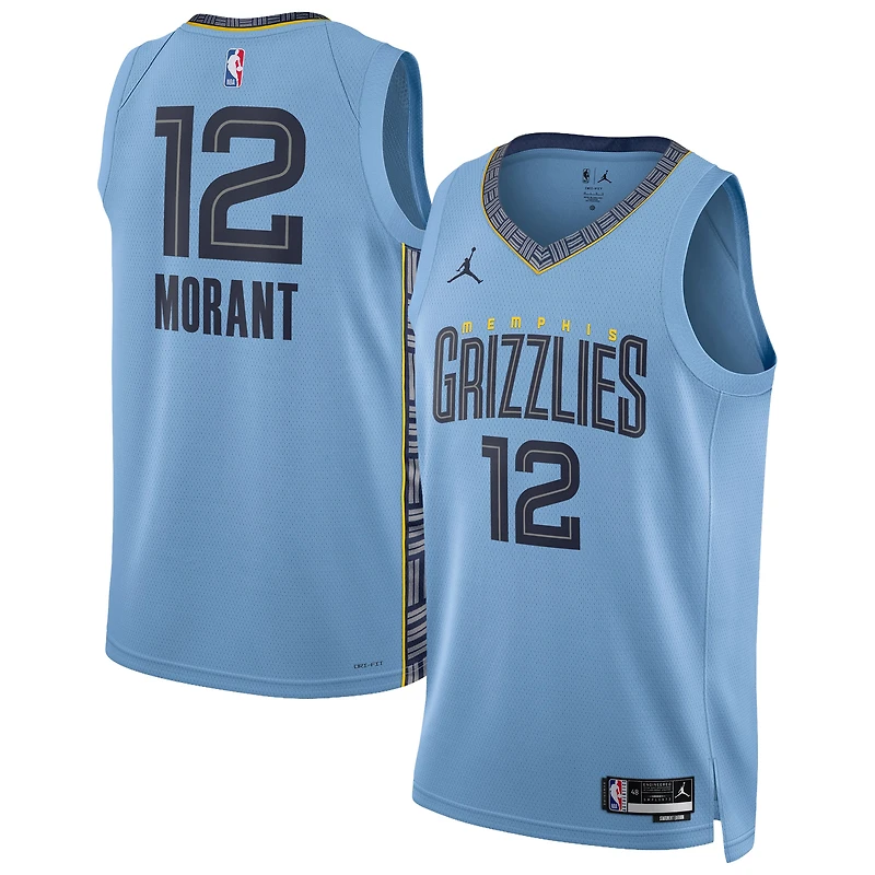 Unisex Jordan Brand Ja Morant Light Blue Memphis Grizzlies Swingman Jersey - Statement Edition