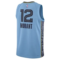 Maillot Swingman Jordan Brand Ja Morant bleu clair Memphis Grizzlies, édition Statement, unisexe