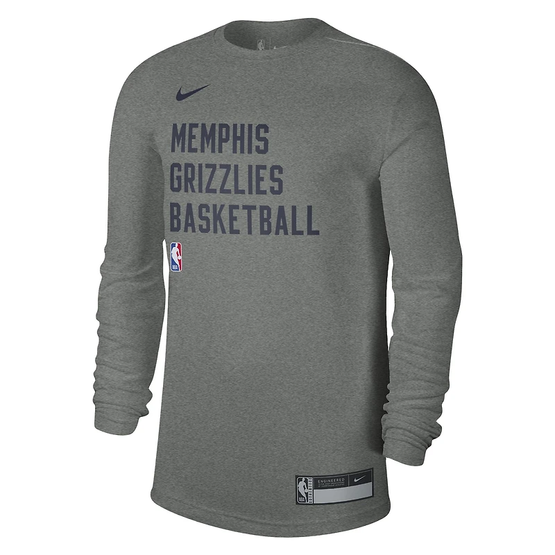Unisex Nike Heather Gray Memphis Grizzlies 2023/24 Legend On-Court Practice Long Sleeve T-Shirt