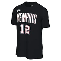 T-shirt unisexe Nike Ja Morant noir avec nom et numéro des Memphis Grizzlies - Édition classique