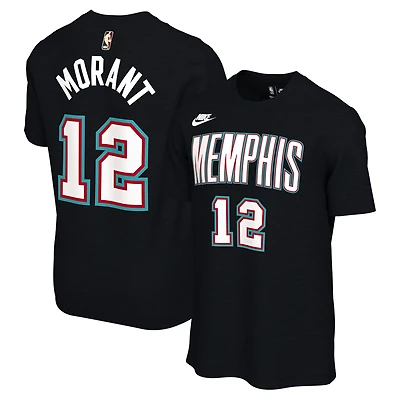 Unisex Nike Ja Morant Black Memphis Grizzlies Name & Number T-Shirt - Classic Edition