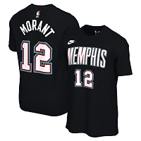 Unisex Nike Ja Morant Black Memphis Grizzlies Name & Number T-Shirt - Classic Edition