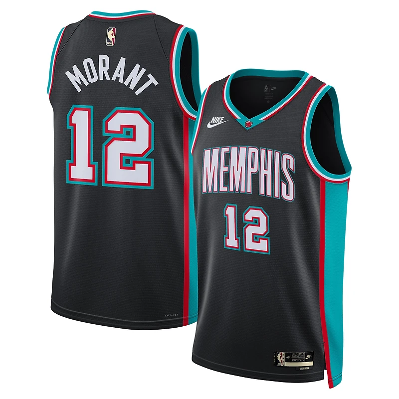 Maillot Nike Swingman unisexe Ja Morant noir des Memphis Grizzlies - Édition classique