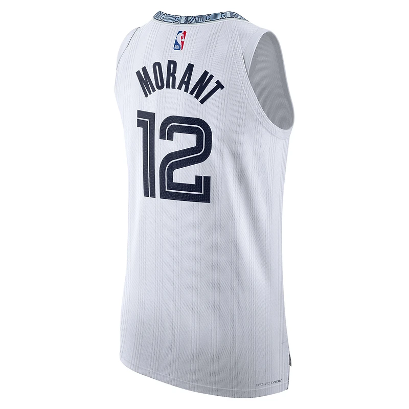 Maillot authentique unisexe Nike Ja Morant blanc Memphis Grizzlies 2025/26 - Édition City