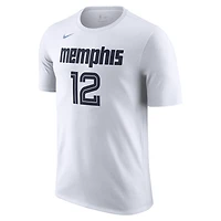 T-shirt unisexe Nike Ja Morant blanc Memphis Grizzlies édition City 2025/26 avec nom et numéro
