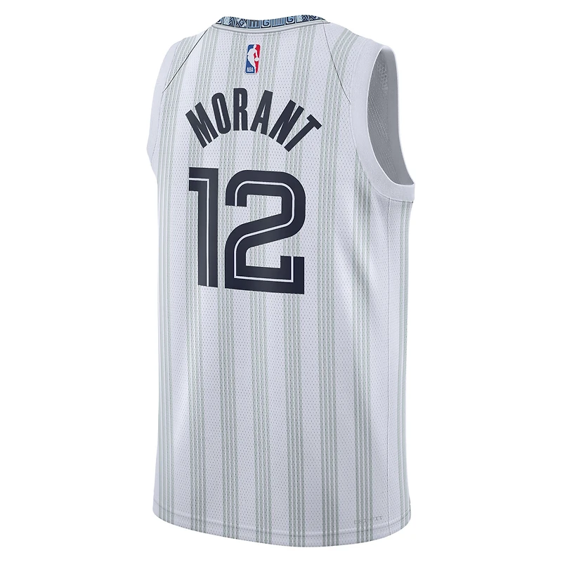 Unisex Nike Ja Morant White Memphis Grizzlies 2025/26 Swingman Jersey - City Edition