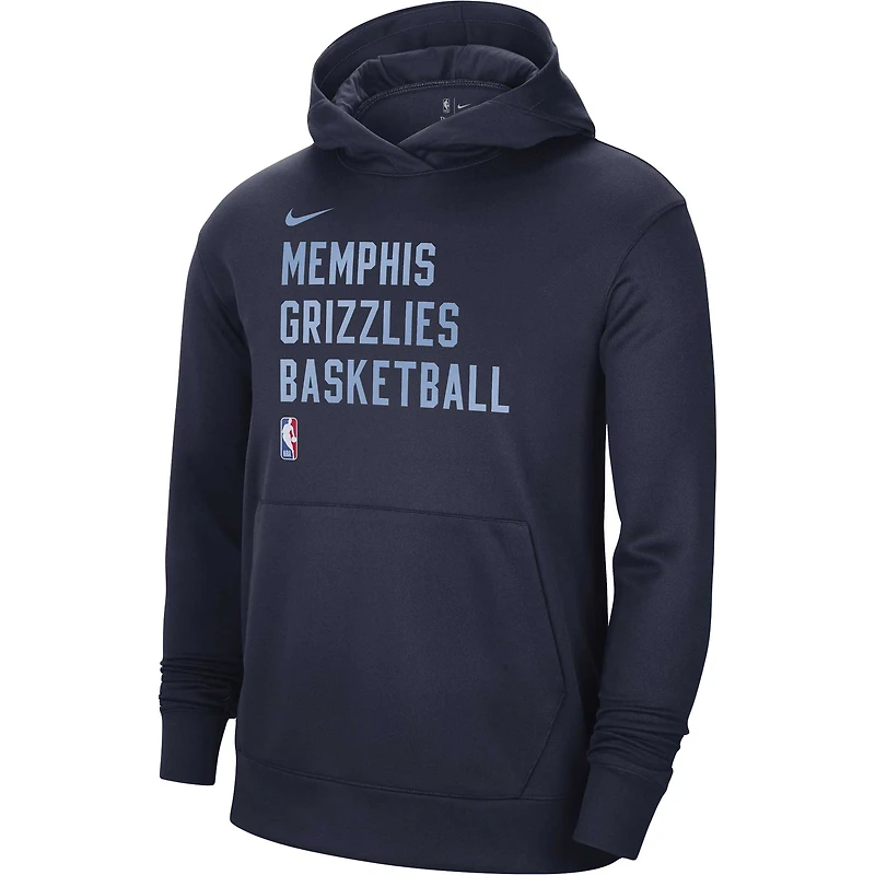 Unisex Nike Navy Memphis Grizzlies 2023/24 Performance Spotlight On-Court Practice Pullover Hoodie