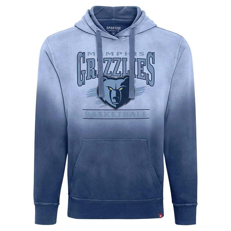 Unisex Sportiqe Blue Memphis Grizzlies Blake Sun-Fade Pullover Hoodie