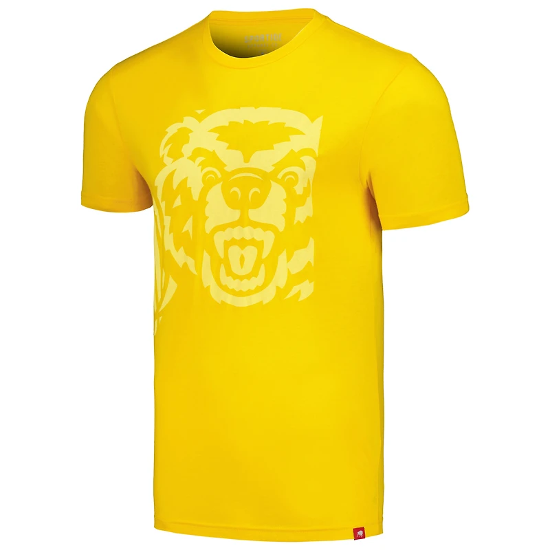 T-shirt unisexe Sportiqe Gold Memphis Grizzlies Bear Baller Tri-Blend confortable