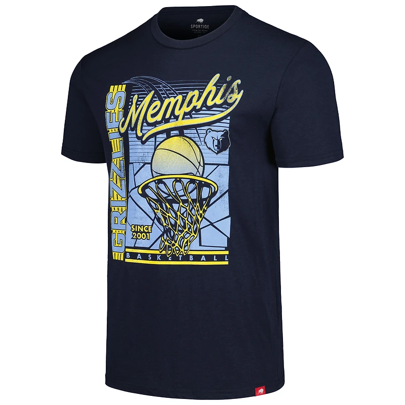 Unisex Sportiqe Navy Memphis Grizzlies Swish Super-Soft Comfy Tri-Blend T-Shirt
