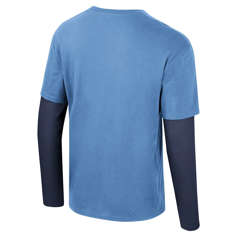 T-shirt unisexe Stadium Essentials bleu clair Memphis Grizzlies Spectator 2fer à manches longues