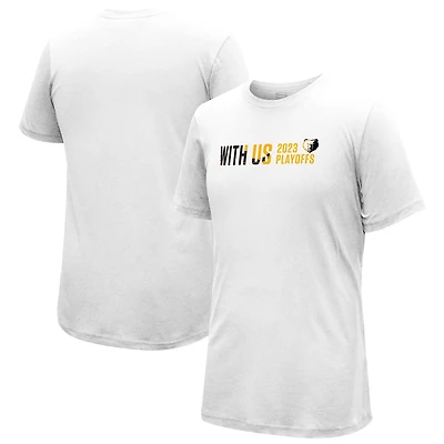 T-shirt unisexe Stadium Essentials Blanc Memphis Grizzlies 2023 NBA Playoffs Slogan