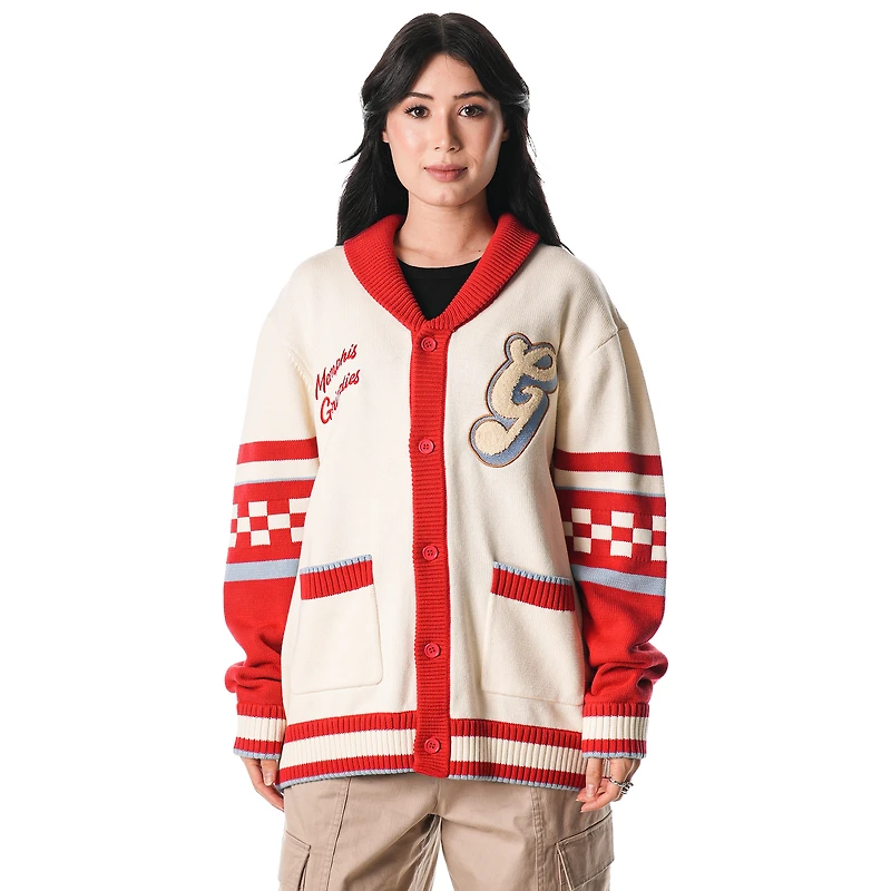 Pull-cardigan unisexe à boutons couleur crème Memphis Grizzlies 2024/25 City Edition The Wild Collective