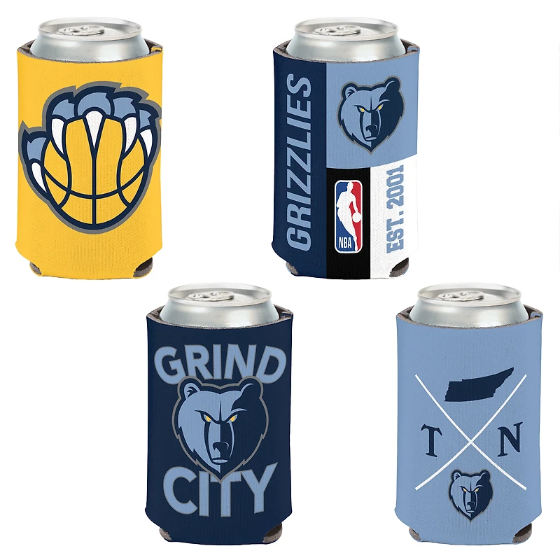 Ensemble de 4 refroidisseurs de canettes WinCraft Memphis Grizzlies de 12 oz