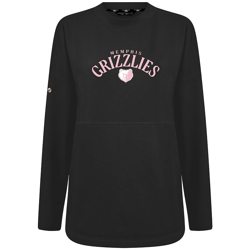 Sweat-shirt à col officier Beaudry pour la fête des mères Memphis Grizzlies femmes de Levelwear noir