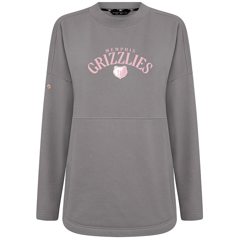 Women's Levelwear  Gray Memphis Grizzlies Mother's Day Beaudry Arched Pullover Sweatshirt