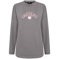Women's Levelwear  Gray Memphis Grizzlies Mother's Day Beaudry Arched Pullover Sweatshirt