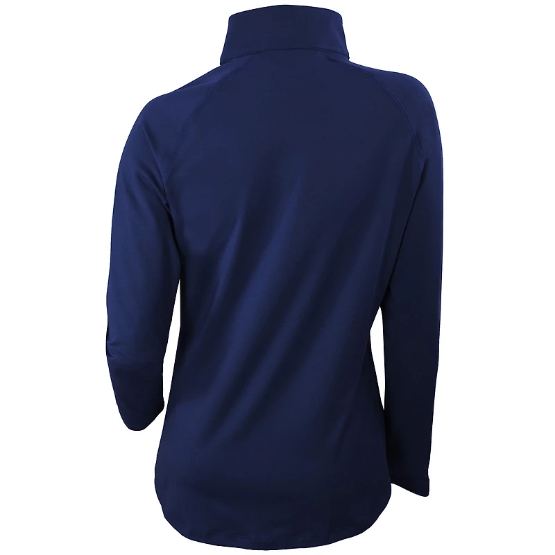 Women's Columbia  Navy Memphis Grizzlies Omni-Wick Outward Nine Quarter-Zip Pullover Top
