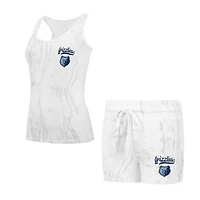 Ensemble débardeur et short Concepts Sport crème Memphis Grizzlies Quartz pour femmes
