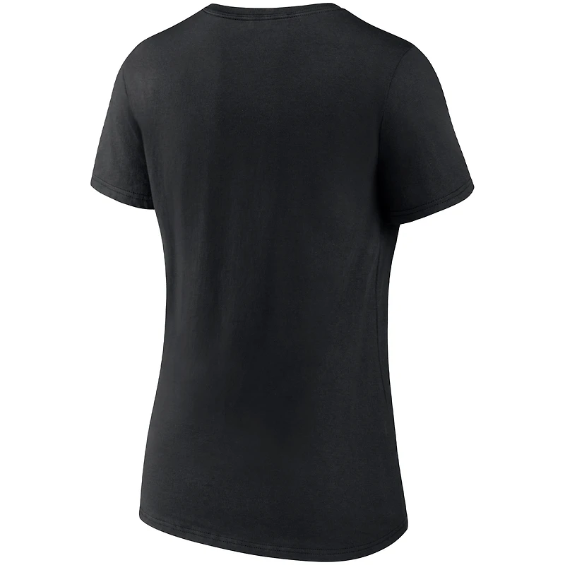 Women's Fanatics Black Memphis Grizzlies Hometown Collection Grit Grind V-Neck T-Shirt