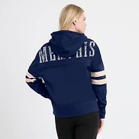 Sweat à capuche col en V Fanatics pour femmes, bleu marine, Memphis Grizzlies Bold Move Dolman