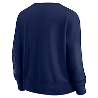 Women's Fanatics Navy Memphis Grizzlies Oversized Game Day Pullover Sweatshirt