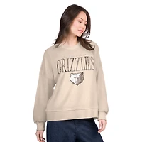 Sweat-shirt surdimensionné Vet II G-III 4Her par Carl Banks pour femme, motif naturel Memphis Grizzlies