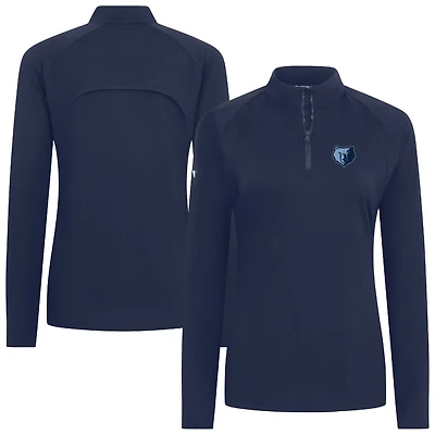 Haut à fermeture éclair quart de tour Flex Insignia 2.0 bleu marine pour femme Levelwear des Memphis Grizzlies