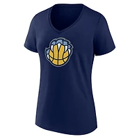 Women's  White Memphis Grizzlies Alternate Logo V-Neck T-Shirt