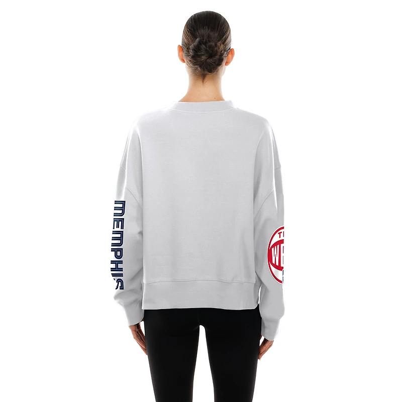 Sweat-shirt New Era blanc Memphis Grizzlies édition City 2025/26 pour femme
