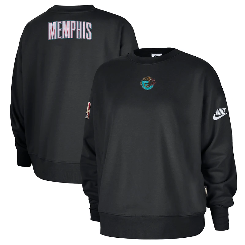 Sweat-shirt Nike noir Memphis Grizzlies Classic Edition pour femme, en molleton Premium Phoenix Hardwood Classics