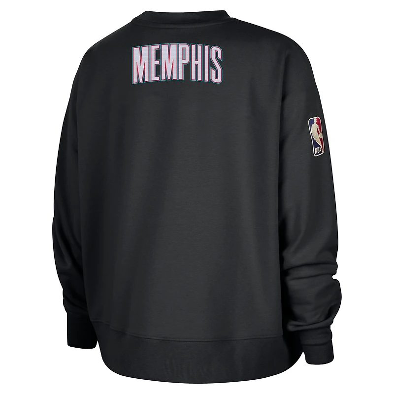 Women's Nike Black Memphis Grizzlies Classic Edition Hardwood Classics Premium Phoenix Fleece Sweatshirt