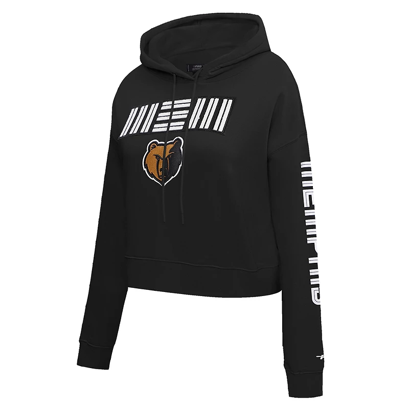 Sweat à capuche court Pro Standard noir Memphis Grizzlies 2023/24 City Edition pour femmes