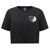 Women's Pro Standard Black Memphis Grizzlies Holiday Glam Boxy T-Shirt