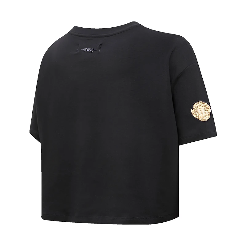 T-shirt noir Pro Standard pour femmes des Memphis Grizzlies Holiday Glam Boxy