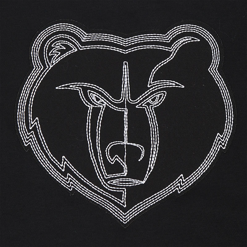 Sweat-shirt court Pro Standard noir pour femme avec logo Memphis Grizzlies Paint The City