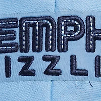 Women's Pro Standard Light Blue Memphis Grizzlies Script Tail Cropped Pullover Hoodie