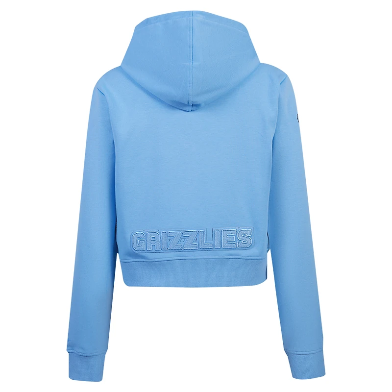 Women's Pro Standard Light Blue Memphis Grizzlies Triple Tonal Full-Zip Hoodie