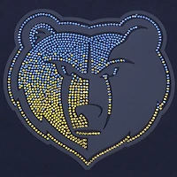 Women's Pro Standard Navy Memphis Grizzlies Jewels Boxy Cropped T-Shirt