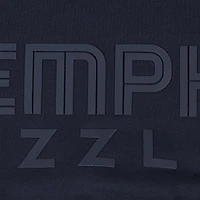 Women's Pro Standard Navy Memphis Grizzlies Jewels Cropped Pullover Hoodie