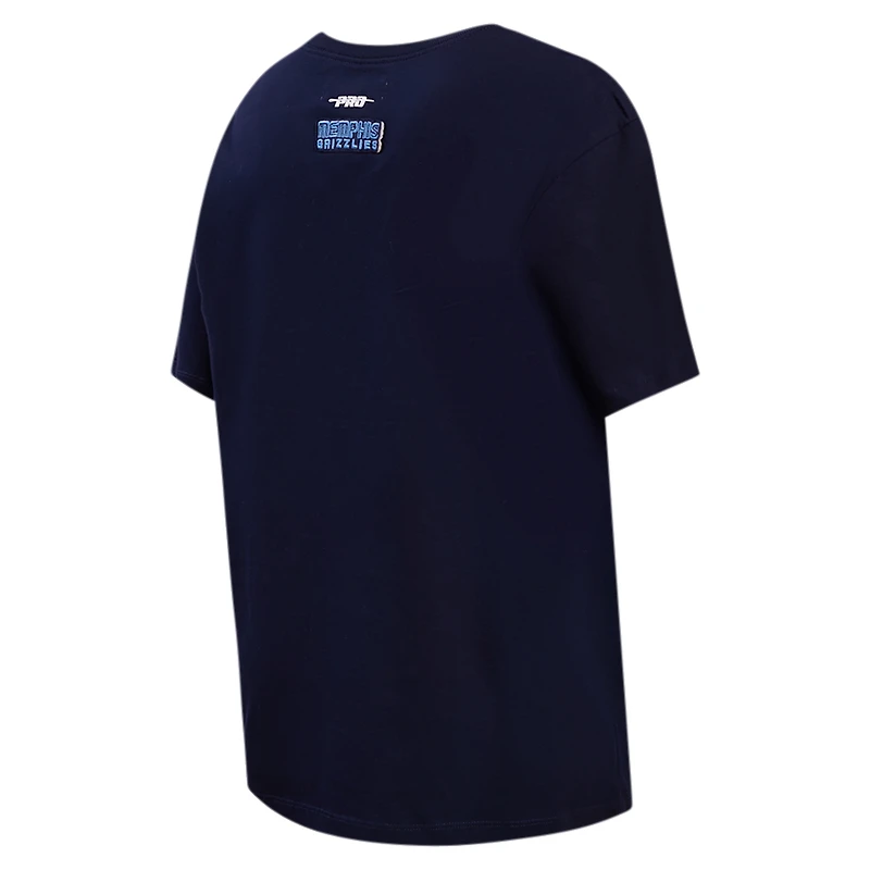 Women's Pro Standard Navy Memphis Grizzlies Script Boyfriend T-Shirt