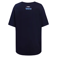 Women's Pro Standard Navy Memphis Grizzlies Script Boyfriend T-Shirt