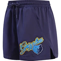 Women's Pro Standard  Navy Memphis Grizzlies Script Woven Shorts