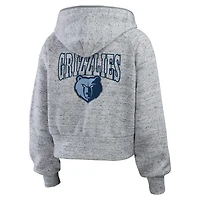 Sweat à capuche zippé Speckled Radiator pour femme WEAR by Erin Andrews Heather Grey Memphis Grizzlies